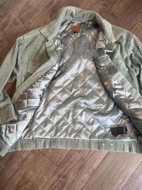 BDG Quilted Corduroy Jacket in Sage